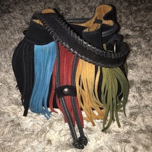 Patricia Nash Fringed Elisa Bucket Bag.